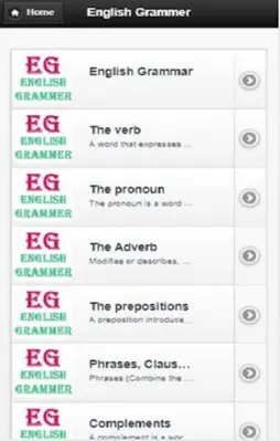 English Grammer android App screenshot 0
